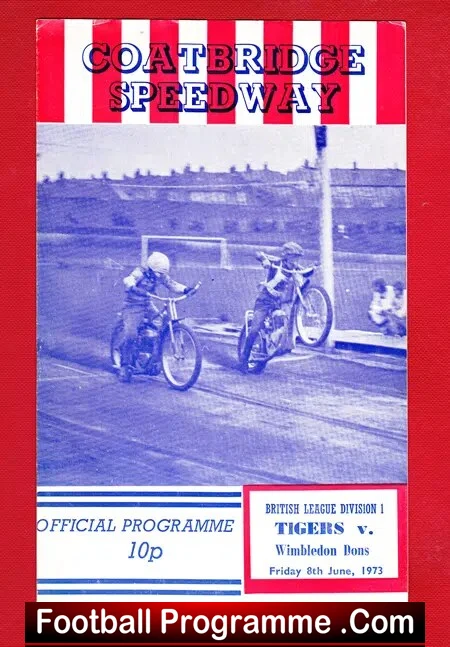 Coatbridge Speedway v Wimbledon 1973 - Dons