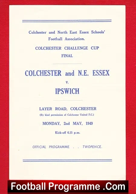 Colchester & NE Essex v Ipswich 1949 – Challenge Cup Final