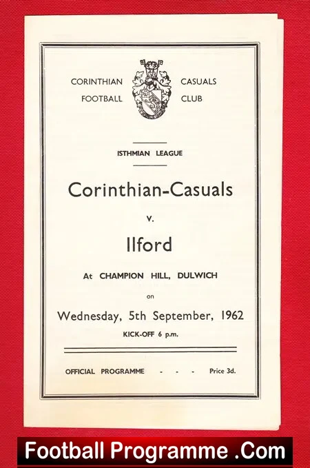 Corinthian Casuals v Ilford 1962