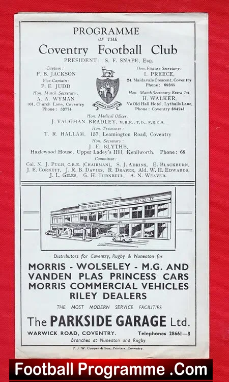 Coventry Rugby v Loughborough City 1961