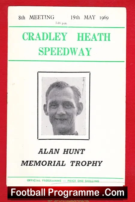 Cradley Heath Speedway Alan Hunt Memorial Trophy 1969
