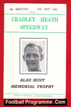 Cradley Heath Speedway Alan Hunt Memorial Trophy 1969