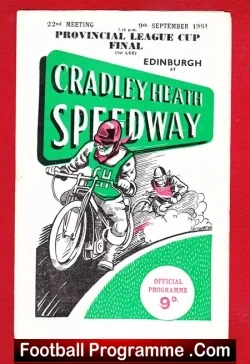 Cradley Heath Speedway v Edinburgh 1961 – Cup Final