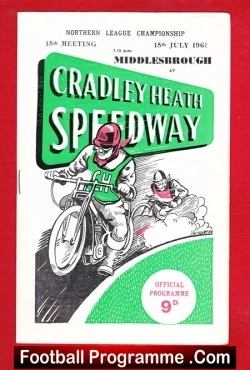 Cradley Heath Speedway v Middlesbrough 1961