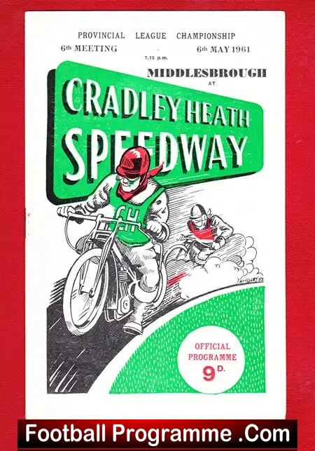 Cradley Heath Speedway v Middlesbrough 1961