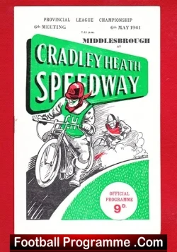 Cradley Heath Speedway v Middlesbrough 1961