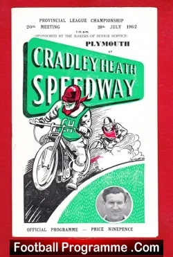Cradley Heath Speedway v Plymouth 1962
