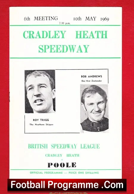 Cradley Heath Speedway v Poole 1969