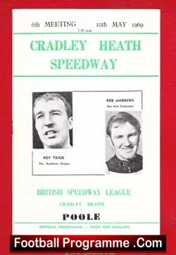 Cradley Heath Speedway v Poole 1969