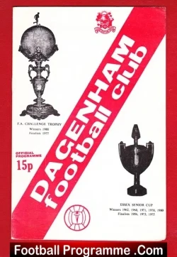 Dagenham v Millwall 1980 - Friendly Match - football programme