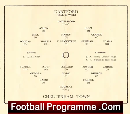 Dartford v Cheltenham Town 1960