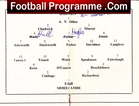 Darwen v Morecambe 1960