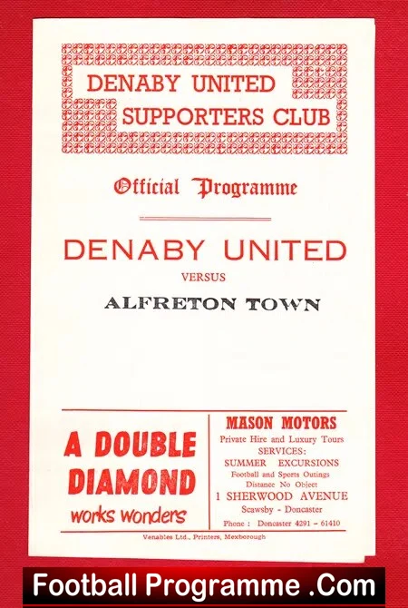 Denaby United v Alfreton Town 1960s ?