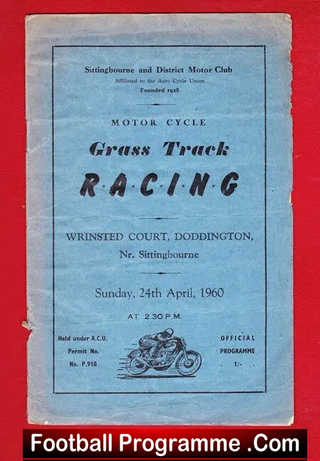Doddington Grass Track Speedway 1960 – Sittingbourne