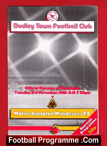 Dudley Town v Wolves Wolverhampton 1981 – Friendly Match