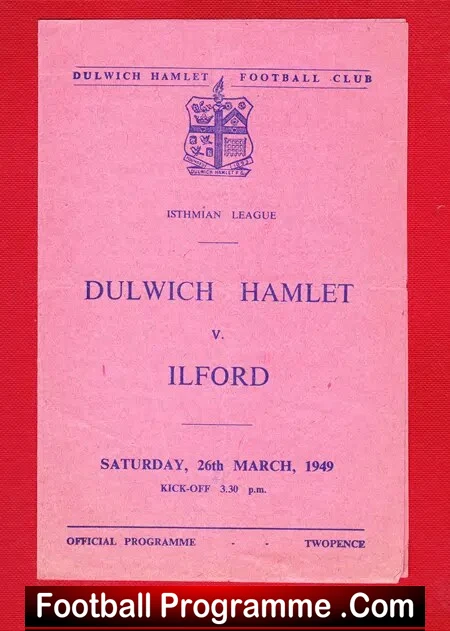 Dulwich Hamlet v Ilford 1949 – 1940s