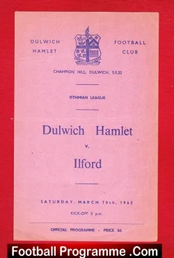 Dulwich Hamlet v Ilford 1962