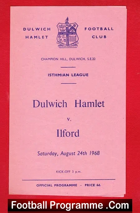 Dulwich Hamlet v Ilford 1968