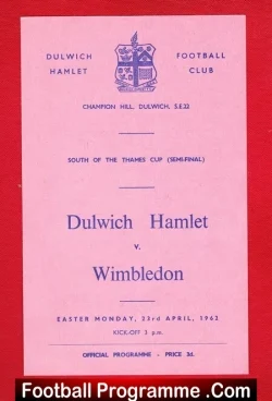 Dulwich Hamlet v Wimbledon 1962