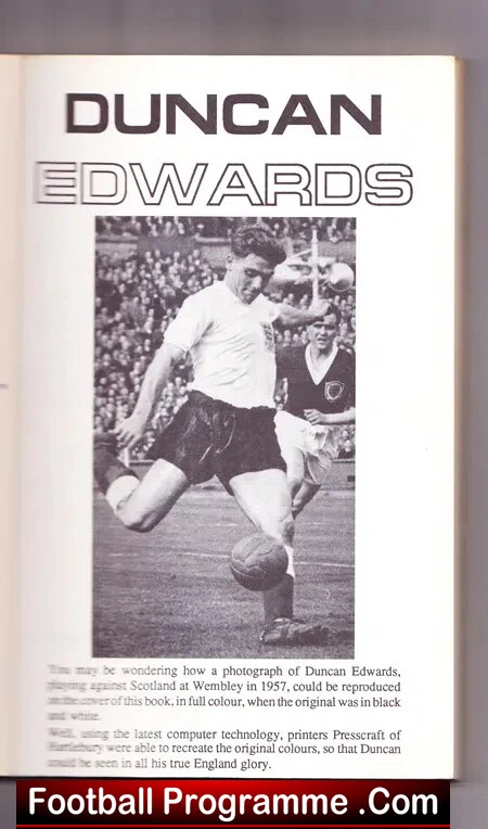 Duncan Edwards Book - Derek Dougan Signed Autographed 1988