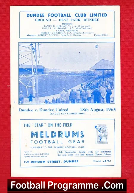 Dundee v Dundee United 1965