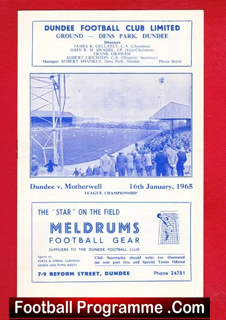 Dundee v Motherwell 1965