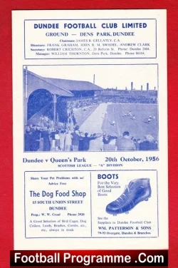 Dundee v Queens Park 1956