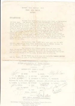 Edgware Town v B E A 1960s – BEA London Football Team SIGNED