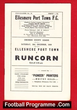 Ellesmere Port Town v Runcorn 1959 – Cheshire County League