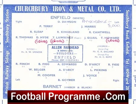 Enfield v Barnet 1961