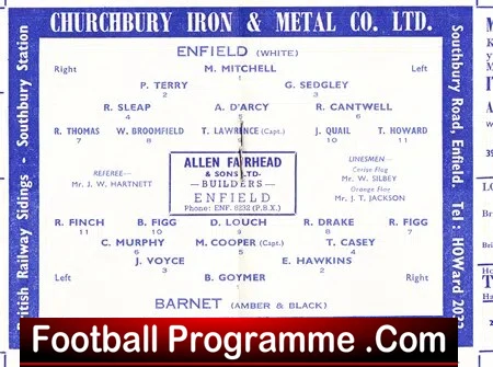 Enfield v Barnet 1962