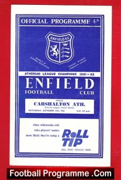 Enfield v Charlton Athletic 1962 – Athenian League