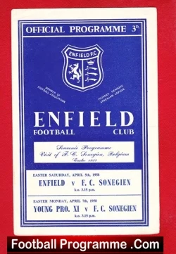 Enfield v FC Sonegien 1958 – Belgium PLUS The Young Pros