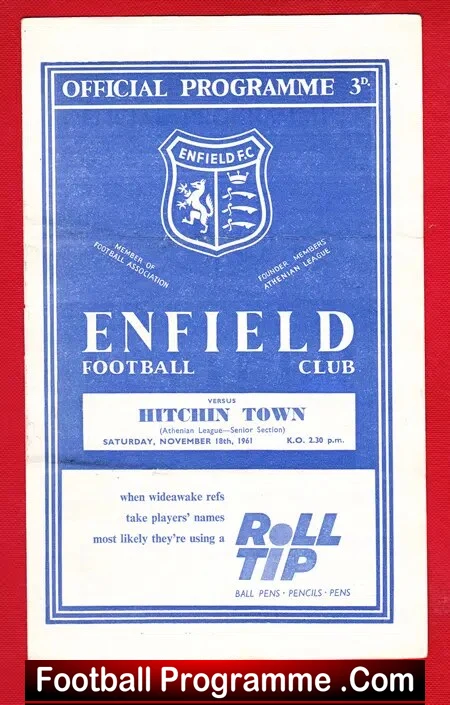 Enfield v Hitchin Town 1961
