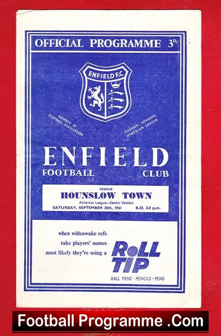 Enfield v Hounslow Town 1961