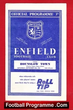 Enfield v Hounslow Town 1961