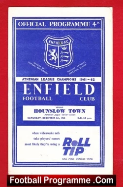 Enfield v Hounslow Town 1962 – Athenian League