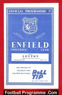 Enfield v Leyton 1961 – Christmas Day