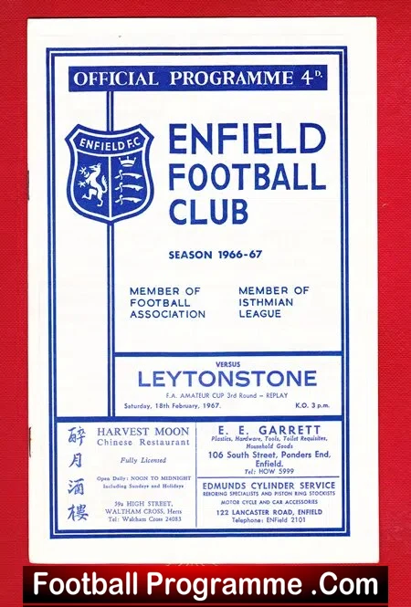 Enfield v Leytonstone 1967 – FA Amateur Cup Replay
