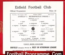 Enfield v Metropolitan Police 1962 – Single Sheet – Met Trials