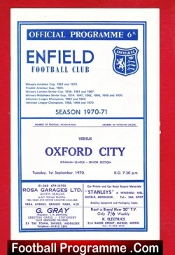 Enfield v Oxford City 1970