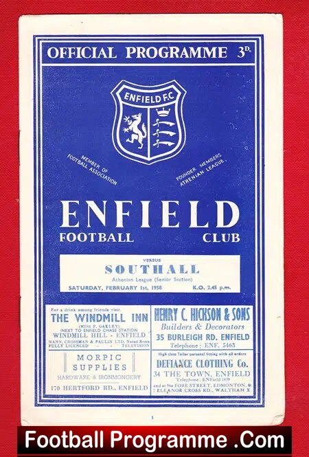Enfield v Southall 1958