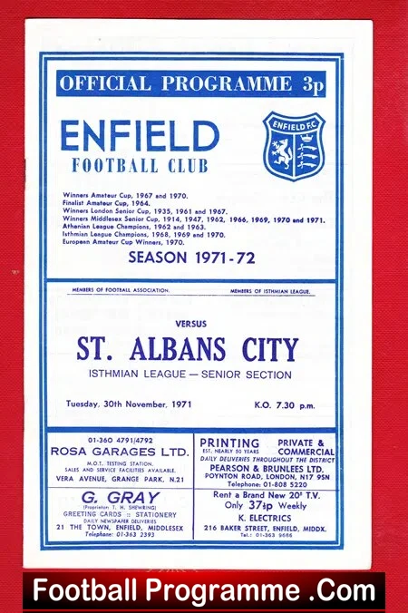 Enfield v St Albans City 1971
