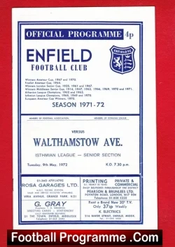 Enfield v Walthamstow Avenue 1972