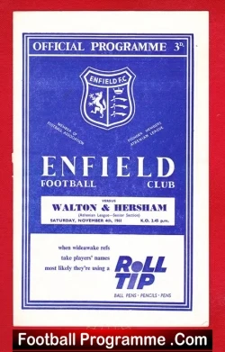 Enfield v Walton Hersham 1961