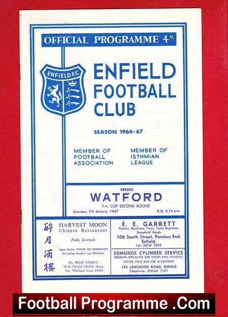 Enfield v Watford 1967 – FA Cup