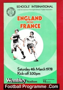 England v France 1978 – Schoolboys at Wembley