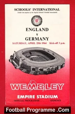 England v Germany 1964 – Schoolboys at Wembley