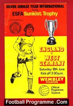 England v Germany 1979 – 18th – Schoolboys at Wembley