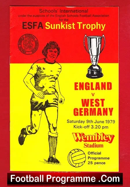 England v Germany 1979 – Schoolboys at Wembley